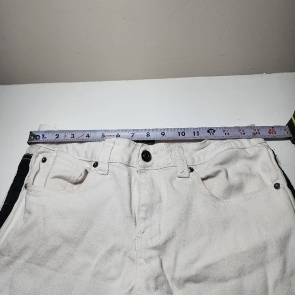 CJ Black Mens White Jeans 30x30 Skinny Flex‎ Zipper Accents